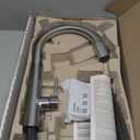 Delta Faucet Monrovia Brushed Nickel Kitchen Faucet, Kitchen Faucets with Pull Down Sprayer, Kitchen Sink Faucet with Magnetic Docking, Lumicoat Arctic Stainless 9191-AR-PR-DST