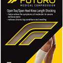 FUTURO Open Toe/Open Heel Knee Length Stocking, Firm Compression (20-30 mm/Hg), For Standing or Sitting All Day, Beige, Medium, Unisex, 1 Stocking M