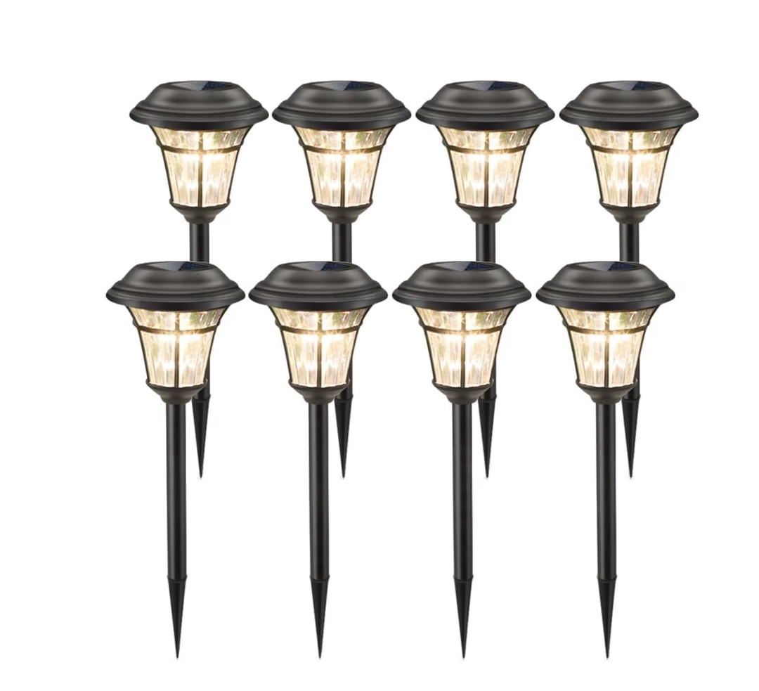 MAGGIFT 8 Pack Outdoor Solar Lights - Waterproof, Solar Pathway & Garden Lights for Yard & Patio, Solar Powered for Driveway