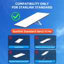 Extra Long Mount for Starlink, Adjustable Gen 3 Long Wall Mounts for Starlink with Telescoping Support Arm, Weatherproof for Concrete Walls and Wood Walls, for Starlink Standard 4/4X
