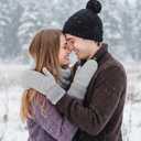 Winter Warm Mittens Cold Weather Gloves for Women, Cute Knit Gloves, Soft lining Cold Weather Accessories Gifts (Gray)