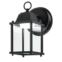 LIT-PaTH Outdoor LED Wall Lantern, Wall Sconce as Porch Lighting Fixture, 5000K Daylight White, 9.5W 800 Lumen, Aluminum Housing Plus Glass, Black Finish, 1-Pack