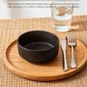 OTAGO 6" Bowls Set of 6, Ribbed Stoneware Bowls with Unique Handcrafted Reactive Glaze, Matte Ceramic Tableware for Kitchen, Dinner & Dining, Microwave & Dishwasher Safe，Black, 6 Pieces