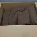 EVERGRACEHOME 100% Cotton Box Stitch Quilt Bedding Set King Size 3 Pieces, Garment-Washed Lightweight Soft Cozy Coverlet, Oversized Quilted Bedspread Sets with 2 Shams for All Season, Cocoa Brown