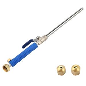 High Pressure Power Washer Attachment Wand, Hydro Jet Water Hose Nozzle,Watering Sprayer Cleaning Tool, Wand Lance for Gutter Patio Car Pet Window Glass Blue