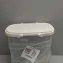 Large Rice Storage Container 15-20 Lbs, Tall Flour Container with Scoop + Cup - Slim Dry Food Storage Bin for Cereal, Sugar, Beans, Pet Dog Cat Food Container - Kitchen and Pantry Storage Organization