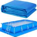 11.5 Ft x 8.2 Ft Swimming Pool Ground Cloth Rectangular Swimming Pool Liner Pad for Above Ground Swimming Pools Heavy Duty Pool Ground Mat Protector Pad Prevents Punctures Pool Tarp