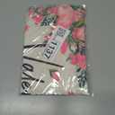 AVOIN colorlife Happy Valentine's Day Love Heart Pink Flowers Throw Pillow Cover, 12 x 20 Inch Green Leaves Anniversary Wedding Cushion Case Decoration for Sofa Couch