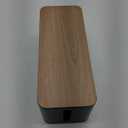 Cable Management Box Large - Wooden Grain Cable Organizer Box to Hide Wires&Power Strips,TV&Desk Computer Wires,with Cable Clips&Reusable Cable Ties for Home&Office(Black)