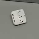 Cruise Power Strip Cruise Approved with 2 USB & 1 C,Flat Wall Plug，Cruise Ship Power Strip,Non Surge Protection Outlet Extender for Cruise Ship Must-Haves, Home, Office, White