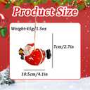 2 Pcs Christmas Ornament Tree Decorations 3D Resin Funny Santa Claus Hanging Ornaments with Design for Indoor and Outdoor Christmas Trees Pendant Holiday Decor (Styl 1)