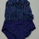 Yonique Blouson Tankini Swimsuits for Women Loose Fit Floral Printed Modest Two Piece Bathing Suits XL
