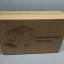 Stainless Steel Litter Box with Lid, 180 Flip-Top XL Extra Large Enclosed Litter Box for Big Cats, Front Entry Top Exit Kitty LitterBox, Metal Cat Box with Scoop & Step Board, Odor-Free, Anti-Leak