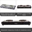 IMUSA USA GAU-80306 Electric Double Burner 1750-Watts , Black