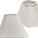 Lamp Shades Set of 2 White Lamp Shade 6x12.5x9 inches, Square Foldable Fabric Lamp Shade Handmade Table Lamp Shades