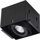2 x EC6121 LED Downlight Fixture Cut Out Size: 4.52 * 4.52 inch MR16 GU5.3 Trimless Recessed Square Housing Frame (Black)