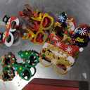 Max Fun 12Pcs Christmas Glasses Glitter Holiday Party Glasses Frames Christmas Decoration Accessories Costume Eyeglasses for Christmas Parties Holiday Favors (One Size Fits All)