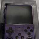 R40S PRO Retro Gaming Console, 30000+ HD Games Handheld Game Console, 3800mAh Rechargeable Mini Retro Video Console with 256GB TF Card, Portable Pocket Arcade (Transparent Purple)