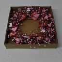 20'' Valentines Day Wreaths, Artificial Wreath for Front Door, Farmhouse Wood Heart Shaped Wreath with Berries, Valentines Decorations for Wedding Anniversary Indoor Outdoor - Red Pink White