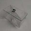 Isaac Jacobs Large Stackable Organizer Bin (10.75 x 6.5 x 6.1) w Hinged Lid Clear Storage Box Home Office School Fridge Bathroom Kitchen Pantry Container BPAFree Food Safe (Large Clear)