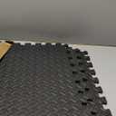 ProsourceFit Puzzle Exercise Mat in, EVA Interlocking Foam Floor Tiles for Home Gym, Mat for Home Workout Equipment, Floor Padding for Kids, Cream, 24 in x 24 in x in, 24 Sq Ft - 6 Tiles, Black