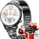 Hwagol Smart Watches for Women Android Phones iPhone Compatible(Bluetooth Call),1.39'' Round Fitness Tracker Heart Rate/SpO2/Sleep Monitor,100+Sport Modes Pedometer (Black)