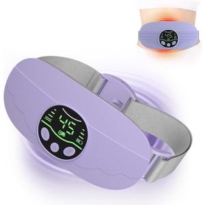 HOTBAG Heating Pad for Period Cramps Portable Cordless 3S Fast Period Heating Pad Cramp Relief with 3 Heat Levels and 3 Massage Modes Menstrual Electric Waist Wrap Belt for Pain Relief Gifts for Her (Purple)