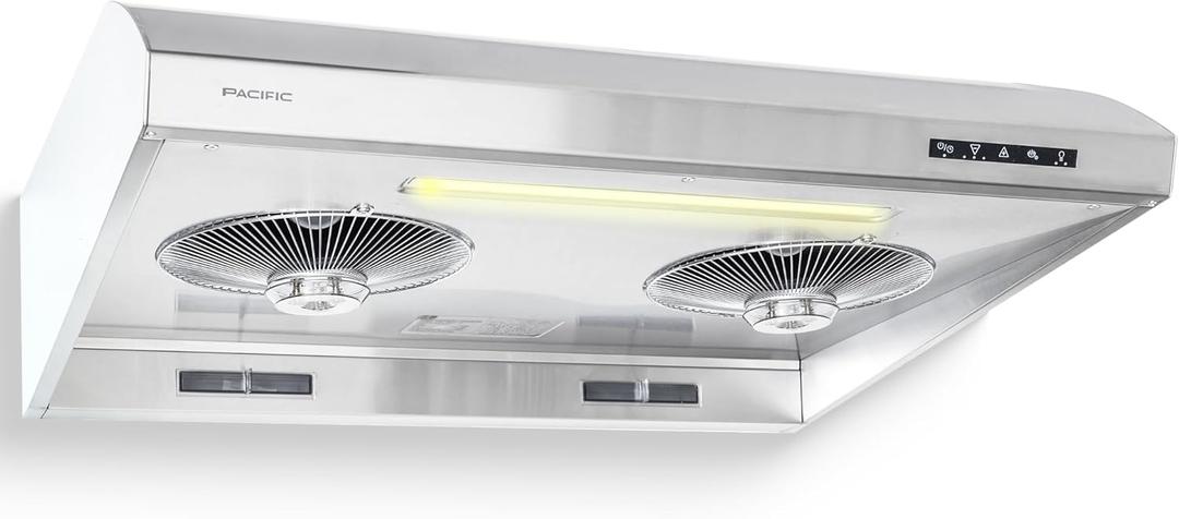 Pacific Range Hood, 900 CFM, 30 Inches, Stainless Steel, Auto Heat Cleaning, 3-way ducting options, PW2300HAS