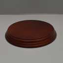 National Artcraft 6" Round Wood Display Base - Walnut Finish (Pkg/1)