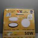 24 Inch Large LED Flush Mount Ceiling Light, 50W, 5480LM, 3000K/4000K/6000K CCT Selectable,Super Slim Low Profile Round Flat Panel Light for Bedroom,Kitchen,Hallway (White 1PK), NoRemote-24inch-1PK