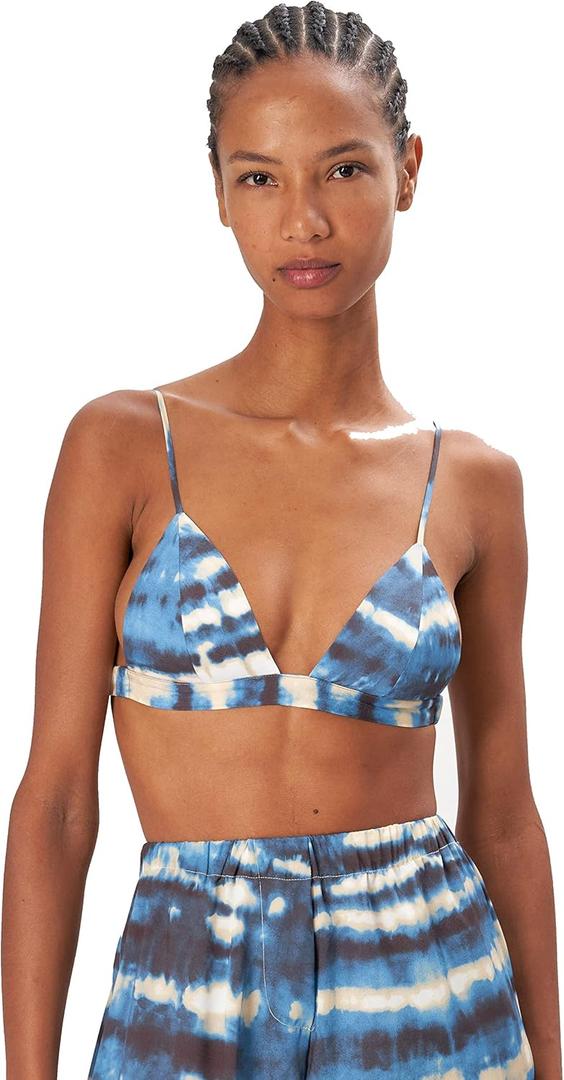 Ronny Kobo womens Kara Top (X-Small, Tie Dye Blue)