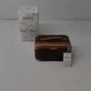 BOYATU Travel Makeup Bag Cosmetic Bags for Women: 3 Pcs Set Large Portable Make up Bag with Handle - Vegan Leather Toiletry Bags with Compartments - Makeup Organizer for Travel Essentials(A-1-Coffee)