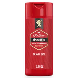 Old Spice Refreshing Body Wash for Men, 3X Defense, 24/7 Shower Fresh with Long Lasting Scent, Travel Size, Red Collection, Swagger with Cedarwood Scent, 3 oz (3 Fl Oz (Pack of 1))