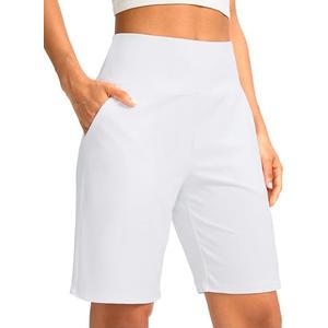 G Gradual Women's Bermuda Long Shorts with Pockets 9" High Waisted Knee Length Shorts for Women Walking Athletic Workout, 3XL