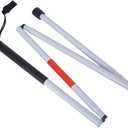 Baitaihem Folding Blind Cane Reflective Red Folding Walking Stick for Vision Impaired and Blind People