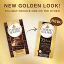 Ferrero Rocher Premium Dark Chocolate Hazelnut Bar, Valentine's Day Chocolate Gift, 8 Pack, 3.1 oz Each