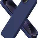 ORNARTO Compatible with iPhone 17e Case and for iPhone 16e Case 6.1", Liquid Silicone 3 Layers Full Covered Soft Gel Rubber Shockproof Cover, Protective Phone Cases for 16e & 17e-Navy Blue