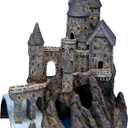 Penn-Plax Age-of-Magic Wizards Castle Aquarium Decoration  Safe for Freshwater and Saltwater Fish Tanks  Extra Large  Part B