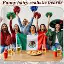 Syhood 32 Pcs Fake Mustaches Funny Self Adhesive Fake Beard Moustache Costume Realistic Beard for Masquerade Cosplay Decor