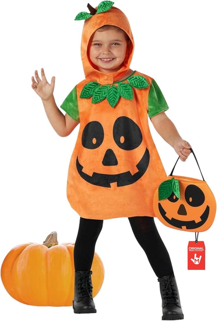 Morph Toddler Pumpkin Costume - Pumpkin Costume Toddler - Kids Pumpkin Halloween Costume - Toddler Halloween Costume Pumpkin (3-4 Years)