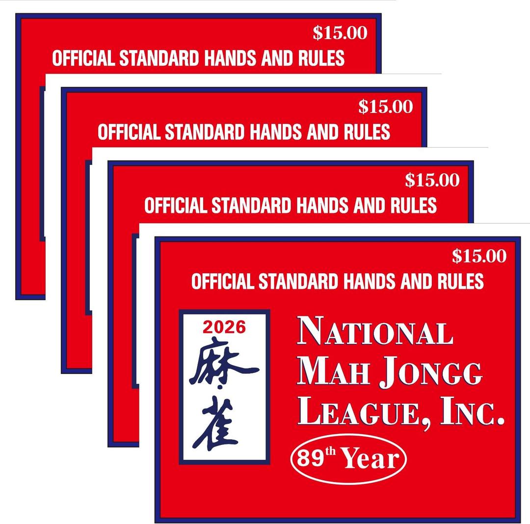 Mahjong Cards 2026, 4 PCS Mah Jongg Card Large Print, Easy to Read Rule Cards for Mah Jongg, Perfect Mahjong Accessories and Gifts for Mahjong Beginners