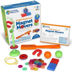 Learning Resources STEM Explorers -Ages 5+, Magnet Movers, Critical Thinking Skills, STEM Certified Toys, Magnets Kids,Magnet Set,Back to School Supplies,39 Pieces
