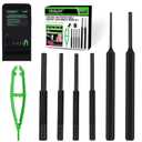 7-Piece Premium Roll Pin Starter Punch and Install Punch Set - 1/16, 5/64, 3/32, 1/8-inch