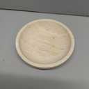 Beige Travertine Decorative Bowl, 7.8" Diameter x 2" Height, Handmade, Perfect for Entryway Key Bowl, Fruit, Kitchen Counter, Dining Table Centerpiece, Office Decor & Coffee Table