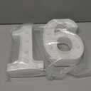 Pooqla 16th Birthday Decoration for Girls Boys, Decorative LED Light Up Numbers, Marquee Numbers 16 Sign for Teen Party Backdrop 16th Wedding Anniversary Decor, Warm White and Cool White Number 16