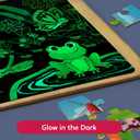 SYNCFUN 4-in-1 Animal Wooden Puzzles Glow in The Dark Toys, 24 & 35 PCS Montessori Puzzles Board Toys for Toddlers Ages 3-5, Farm, Ocean, Zoo, Insect Themes, Birthday Valentine Easter Gifts for Kids