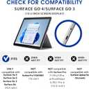 Omnpak Protective Case for Surface Go 4 2023/Go 3 2021/Go 2 2020/Go 2018 with Stylus Holder, Multiple Angle Slim Lightweight Cover, Compatible with Type Cover KeyboardKeyboard Not Included