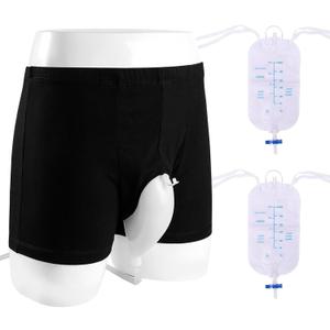 Urine Bag Underpants, Male Wearable Portable Pee Bag, Pee Catheter Holder for Elder with Collection Bag, Pee Catheter Holder (L)