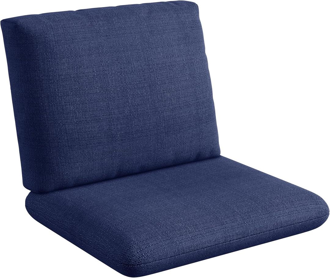 Codi Patio Chair Cushions 22x22x3.5 Inch - Deep Seat Replacement Cushion Set, Waterproof Linen Fabric, Fade Resistant for Garden and Backyard, Navy Blue Codi Patio Chair Cushions 22x22x3.5 Inch - Deep Seat Replacement Cushion Set, Waterproof Linen Fabric, Fade Resistant for Garden and Backyard, Navy Blue