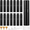 15 Pack 8ML Travel Perfume Atomizer Refillable Bottles, Black Leak-Proof Cologne Sprayer with Funnels & Tools, Portable Perfume Dispenser for Women & Men
